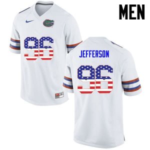 Men's Florida Gators #96 Cece Jefferson NCAA Nike White USA Flag Fashion Authentic Stitched College Football Jersey ZGU6262BQ